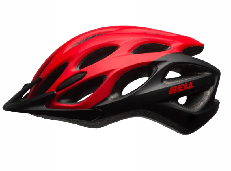 bicycle suspension sag-Bell Traverse MTB Helmet - Matt Black-Red