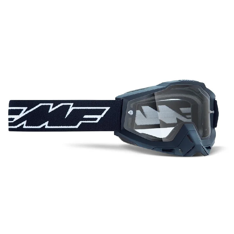 bicycle workshop signal-FMF POWERBOMB ENDURO GOGGLE - ROCKET BLACK DUAL PANE CLEAR