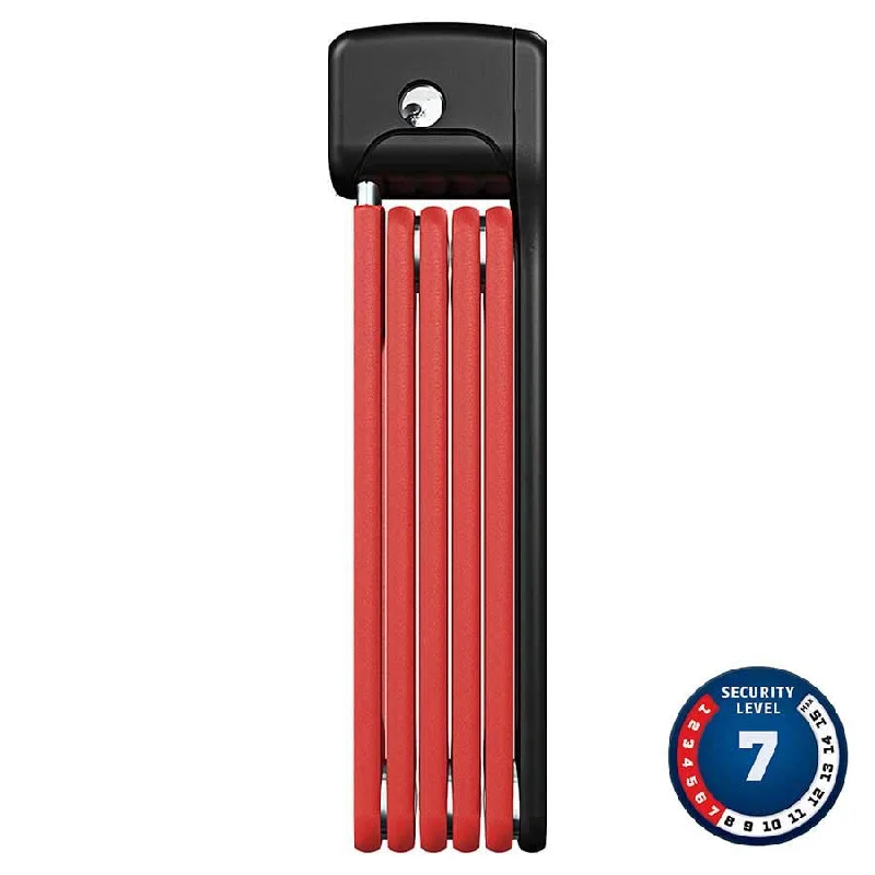 bicycle gear resilience-Abus Bordo Ugrip Lite 6055 Folding Lock Key 5mm 85cm  2.8 Red