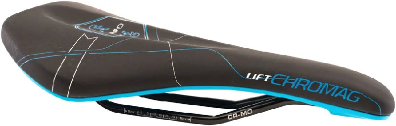 bicycle rust signal-Chromag Lift Saddle Synth Top CrMo Rails - Black/Blue