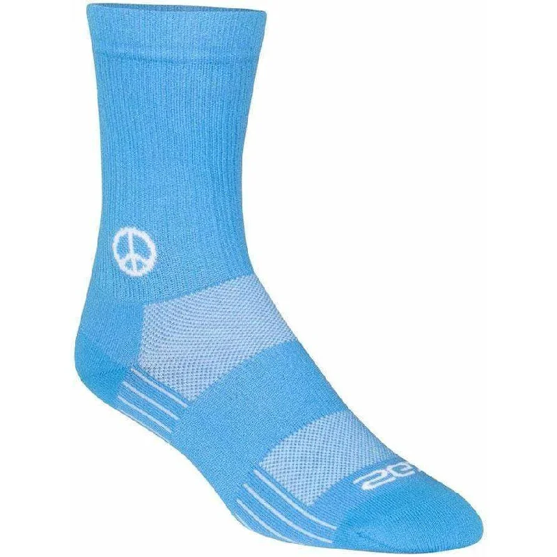 bicycle tire toughness-SGX Peace Now Cycling Socks - 6 inch