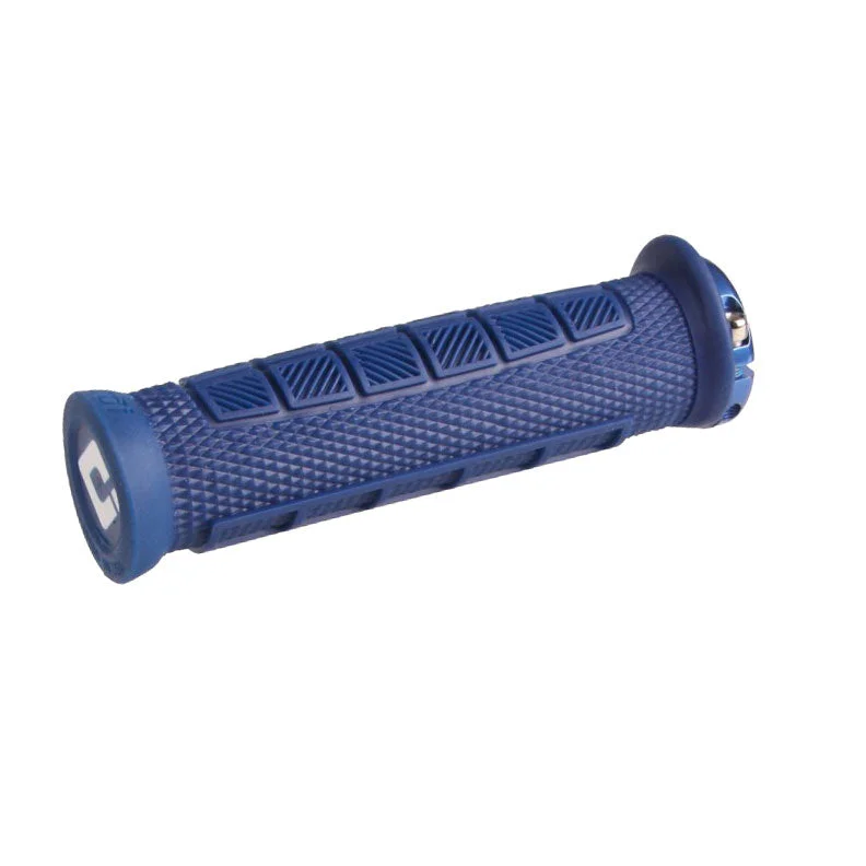 bicycle downhill signal-ODI Elite Pro V2.1 Grips - Blue Lock-On