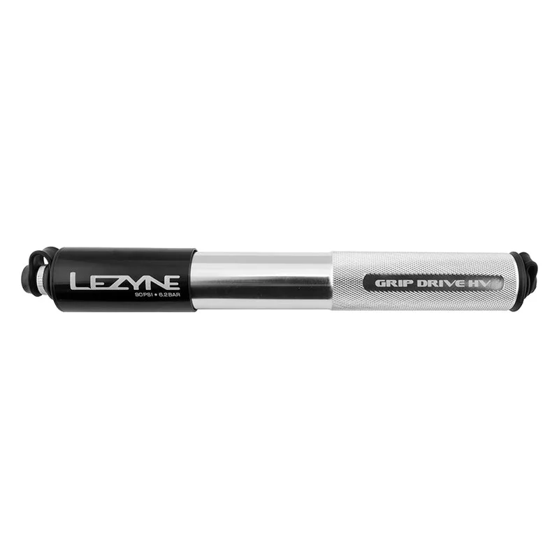 bicycle spoke strength-Lezyne Grip Drive HV Pump Medium Silver