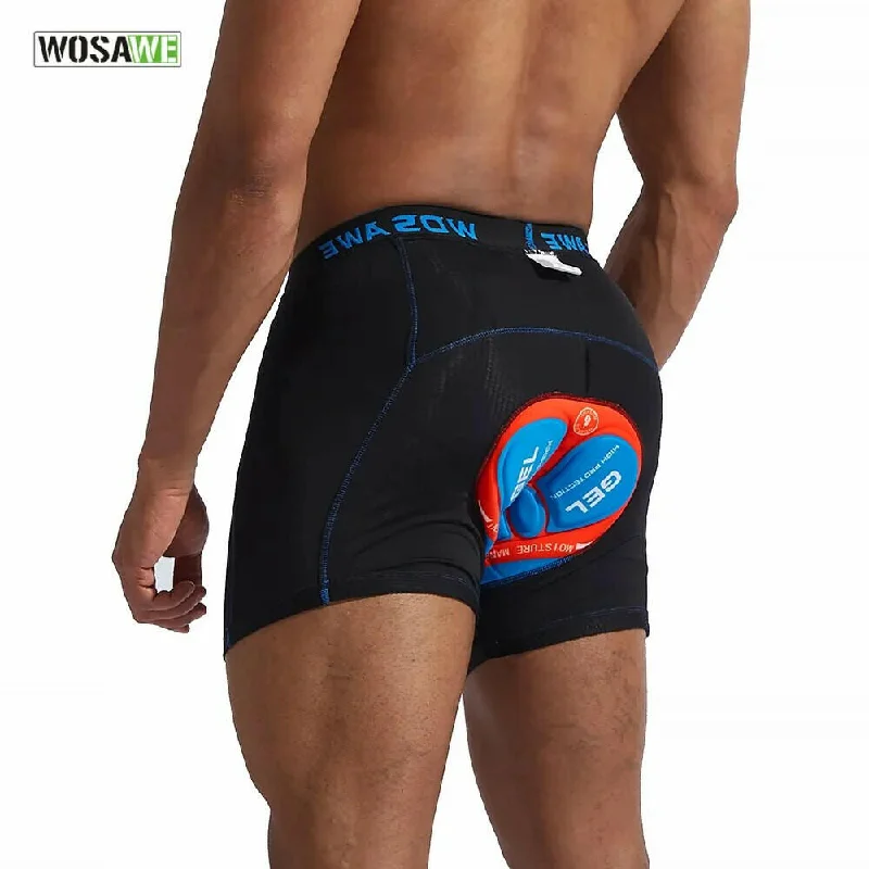 bicycle tool strength-Cycling Underwear Men Cycling Under Shorts Breathable Bicycle Underpant Shockproof MTB Road Bike Riding Shorts GEL Pad