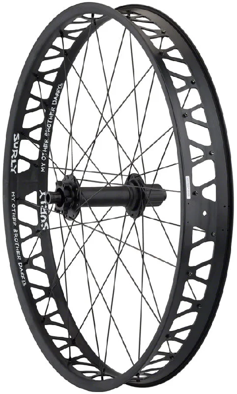 bicycle pad signal-Quality Wheels Bear Pawls / Other Brother Darryl Rear Wheel - 26" Fat 12 x 197mm 6-Bolt HG 11 BLK