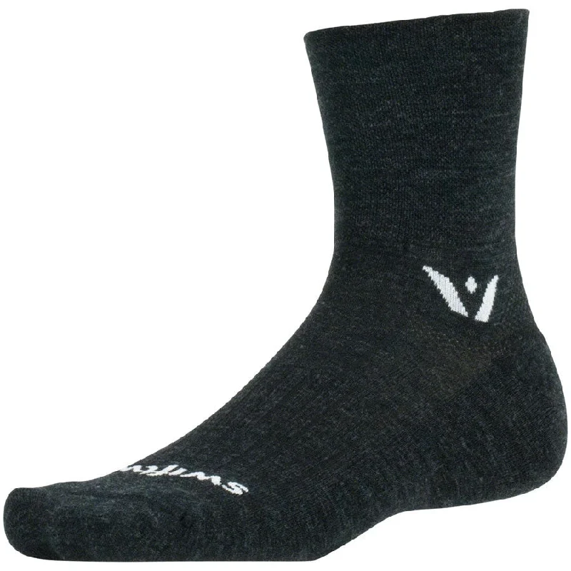 bicycle calorie signal-Pursuit Four Wool Bike Socks - Black/White