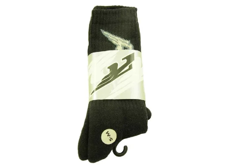 bicycle valve thread-Mens Crew Length Size 6 - 8 Black Arnette Sports Socks Buy One Pair Get One Free