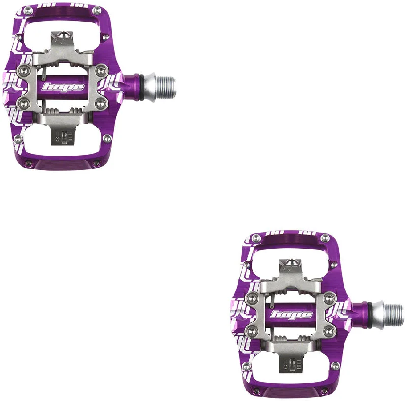 bicycle stem resilience-Hope Union TC Pedals - Dual Sided Clipless with Platform 9/16" Purple