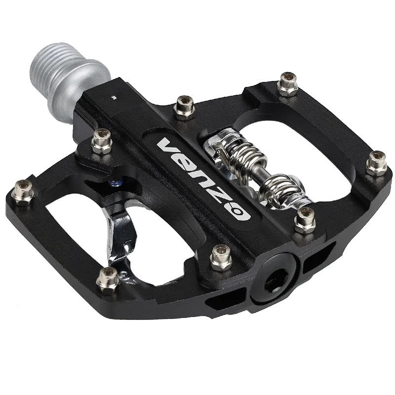 bicycle rust signal-Venzo Multi-Use compatible with Shimano SPD Mountain Bike Bicycle Sealed Clipless Pedals - Dual Platform Multi-Purpose - Great for Touring, Road, Trekking Bikes - Size: 85 x 80 mm = 3.3 x 3.1 inch