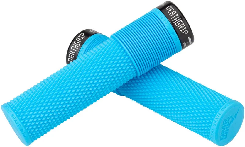 bicycle paint durability-DMR Brendog Flangeless DeathGrip Thick - Blue