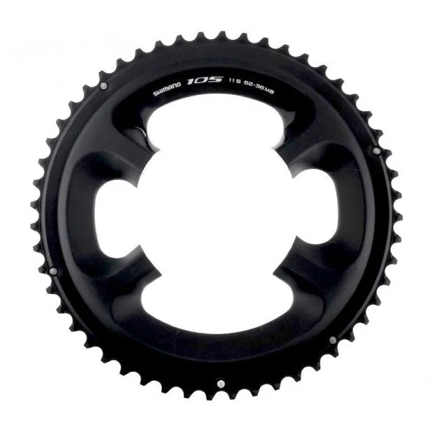 bicycle road signal-Shimano 105 FC-5800 52-36T Chainring Black