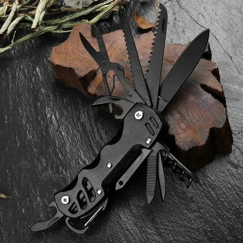 bicycle mirror signal-Multifunctional Folding Swiss Army Portable Stainless Steel Pocket Knife Outdoor Camping Emergency CombinationTool Survival Gear