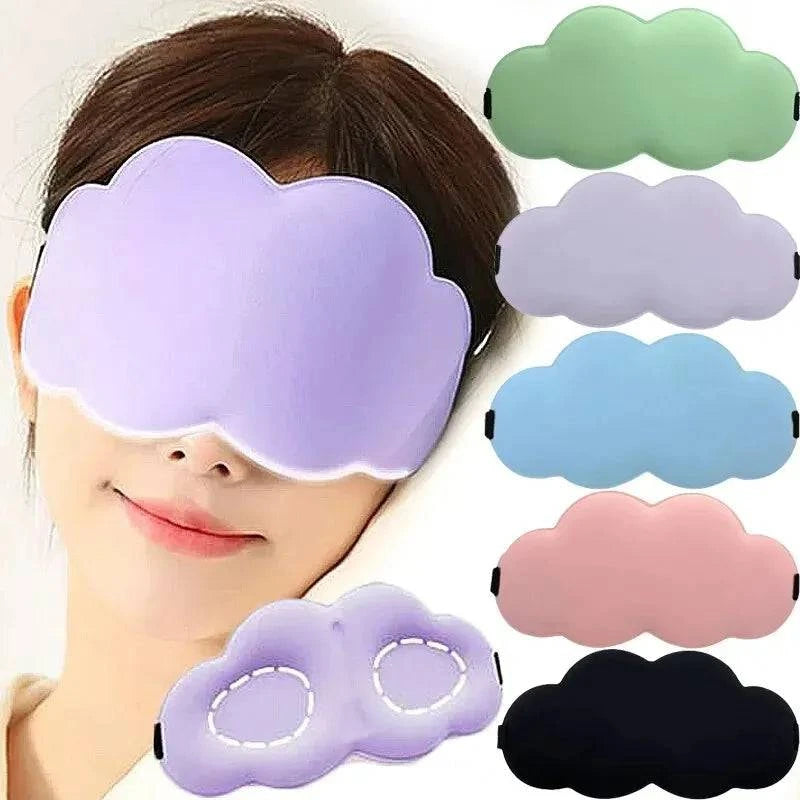 bicycle pad resilience-3D Ice Silk Memory Cotton Sleep Eyemask Portable For Travel Light Shielding Cloud Eye Mask Guarantee Sleep Health Eyeshade Tool