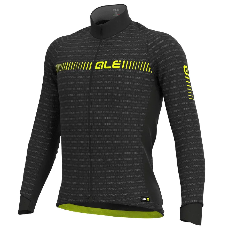 bicycle gear smoothness-Maglia maniche lunghe Ale PRR Green Road - Nero giallo