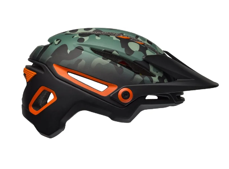 bicycle endurance signal-Bell Sixer MIPS MTB Helmet - Matt Black-Dark Green-Orange-Oak - 2019