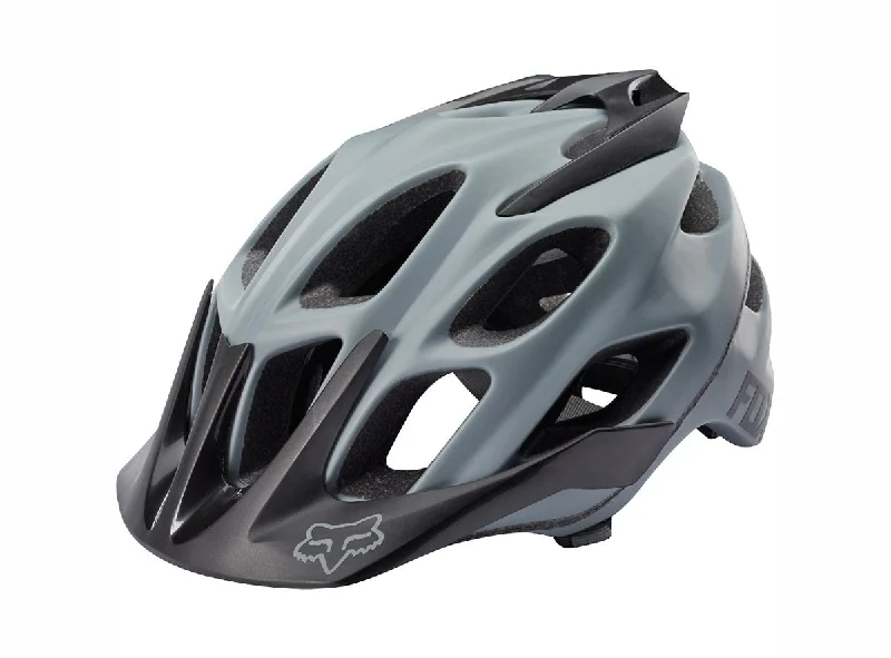 bicycle downhill suspension-Fox Racing Flux MTB Helmet - Gray