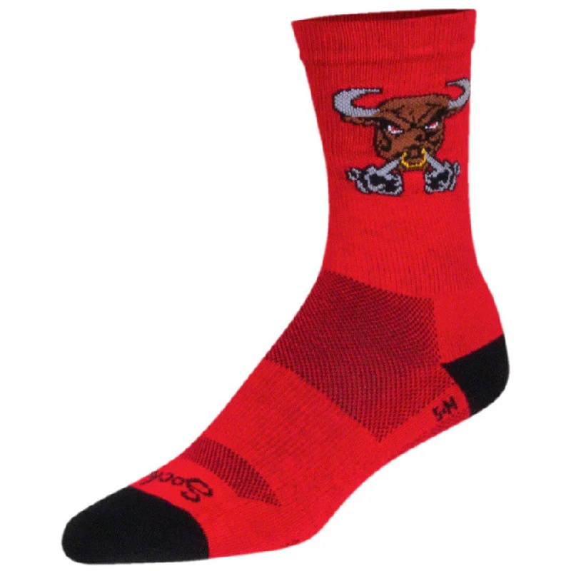 bicycle handlebar balance-Crew Bullish Bike Socks - Red