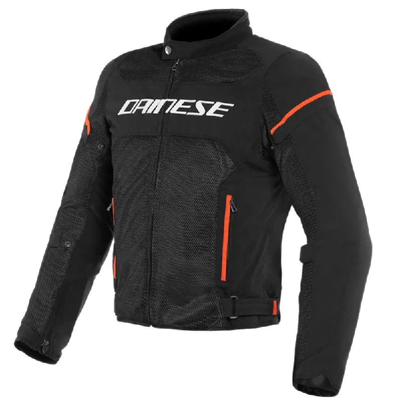 bicycle gear signal-DAINESE AIR FRAME D1 TEX JACKET - BLACK/WHITE/FLUO RED