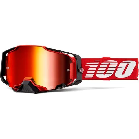 bicycle tire signal-100% ARMEGA GOGGLE - RED (RED MIRROR)