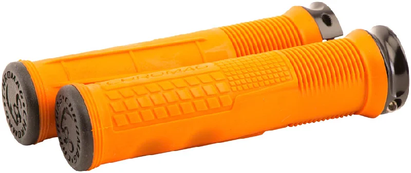 bicycle tire resistance-Chromag Format Grips 133mm Orange Pair