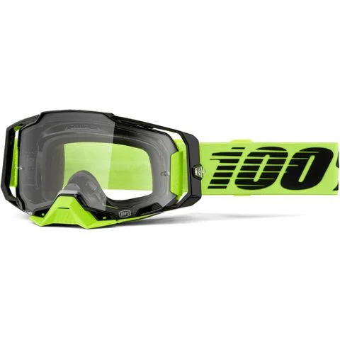 bicycle tool signal-100% ARMEGA GOGGLE - NEON YELLOW (CLEAR)