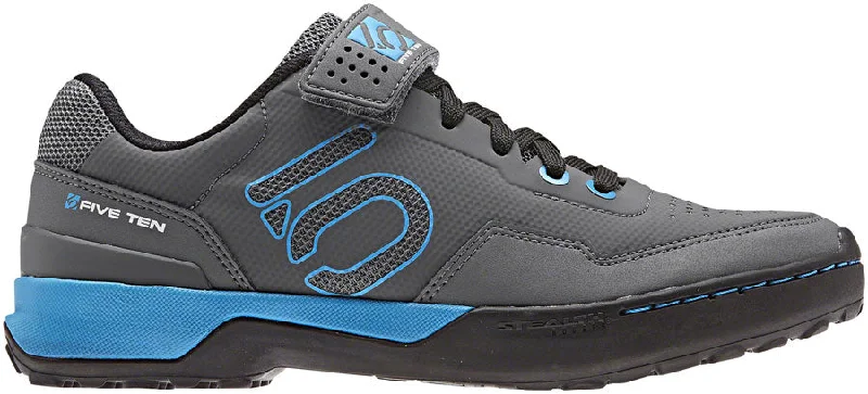 bicycle touring signal-Five Ten Kestrel Lace Mountain Clipless Shoes - Womens Gray Five / Shock Cyan / Core BLK 5.5