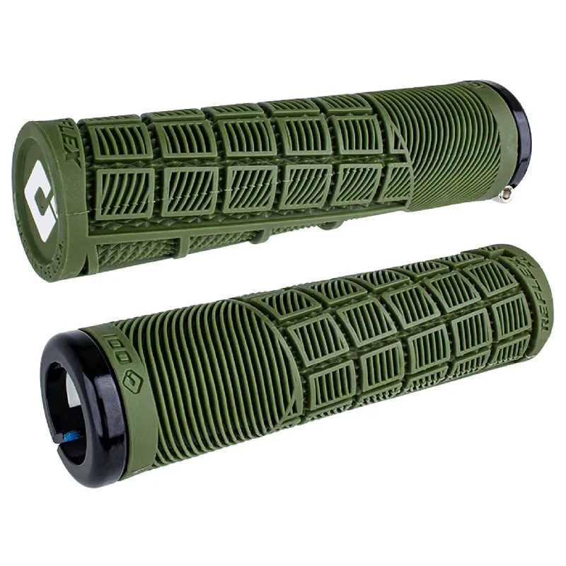 bicycle sidewall robustness-ODI Lock-On MTB Reflex XL Grip - Army Green/Black