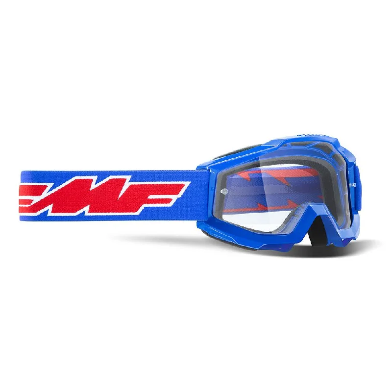 bicycle rust resistance-FMF POWERBOMB YOUTH GOGGLE - ROCKET BLUE (CLEAR)