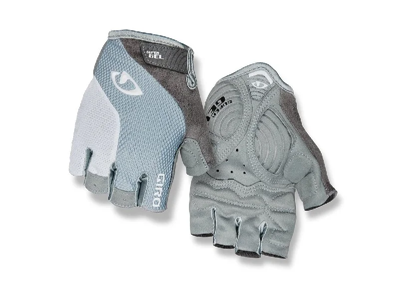 bicycle handlebar signal-Giro Strada Massa SuperGel Road Cycling Glove - Womens - Titanium Gray-White