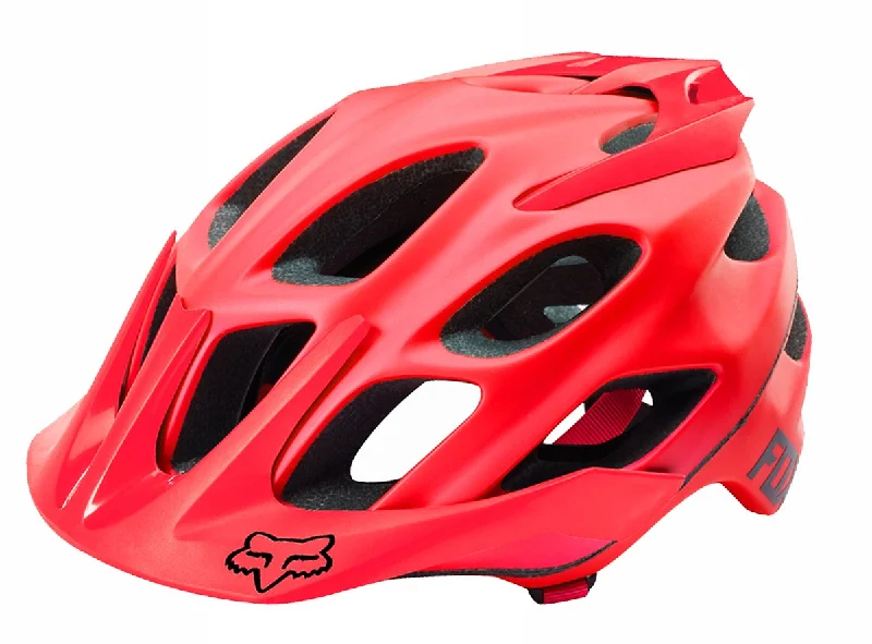 bicycle exercise signal-Fox Racing Flux Solids MTB Helmet - Red