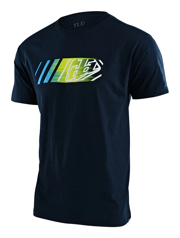 bicycle tire signal-Troy Lee Designs Icon Short Sleeve Tee - Navy