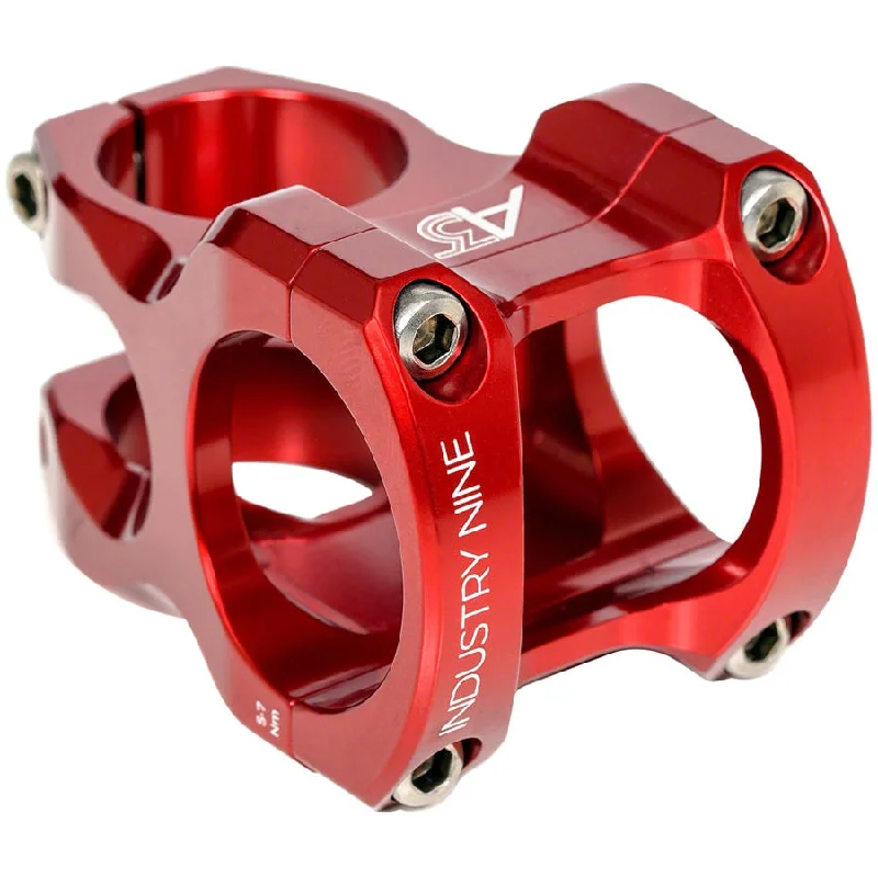 bicycle workshop signal-A318 Bike Stem - 31.8mm Clamp, +/-4.4, 1 1/8", Aluminum, Red