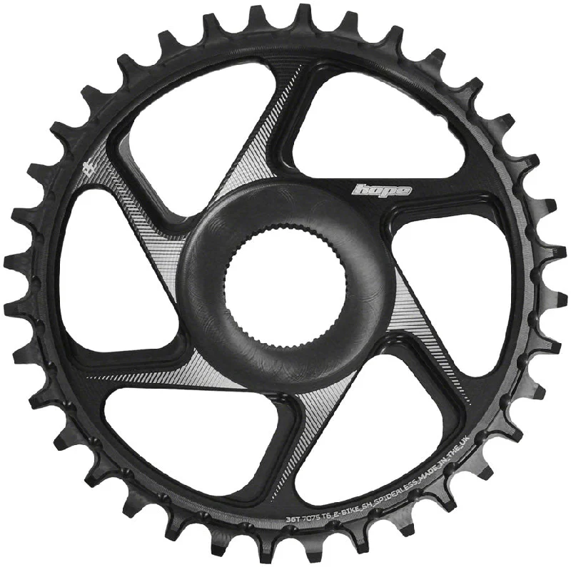 bicycle gear smoothness-Hope Spiderless Chainring -  36T R22  Ebike  Shimano  Black