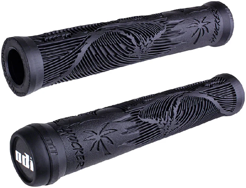 bicycle parking signal-ODI Hucker Grips - Black Flangeless