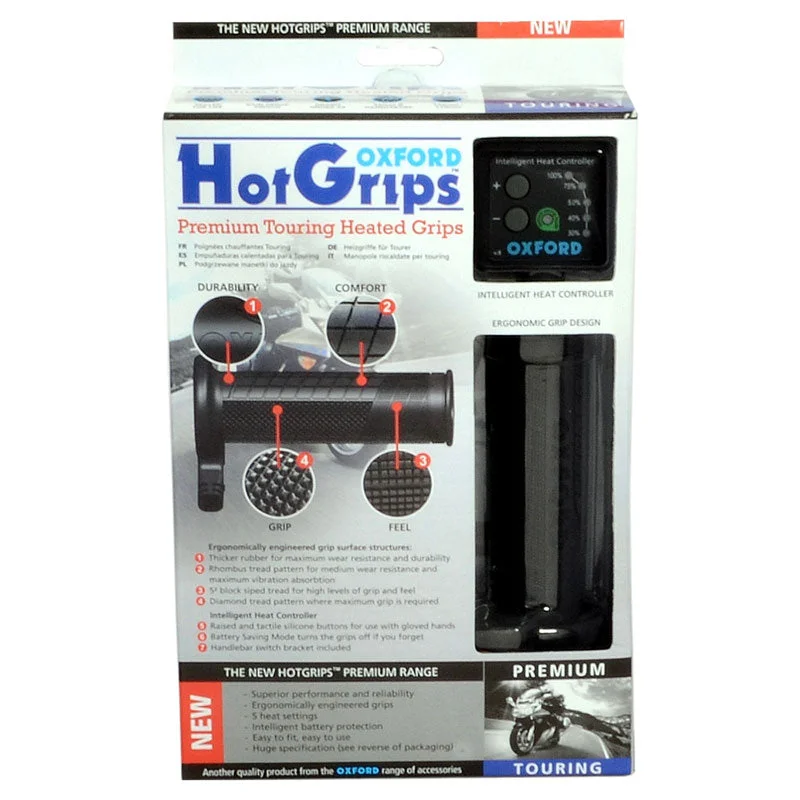 bicycle commuter signal-OXFORD OXFORD HOT GRIPS PREMIUM TOURING with V8 SWITCH