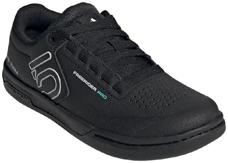 bicycle rotor signal-Five Ten Freerider Pro Flat Shoes - Womens Core BLK / Crystal White / Acid Mint 10.5