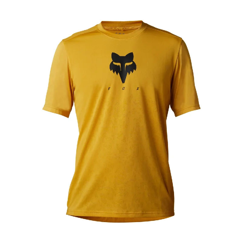 bicycle pump durability-Fox Racing Ranger Tru Dri Short Sleeve MTB Jersey - Daffodil