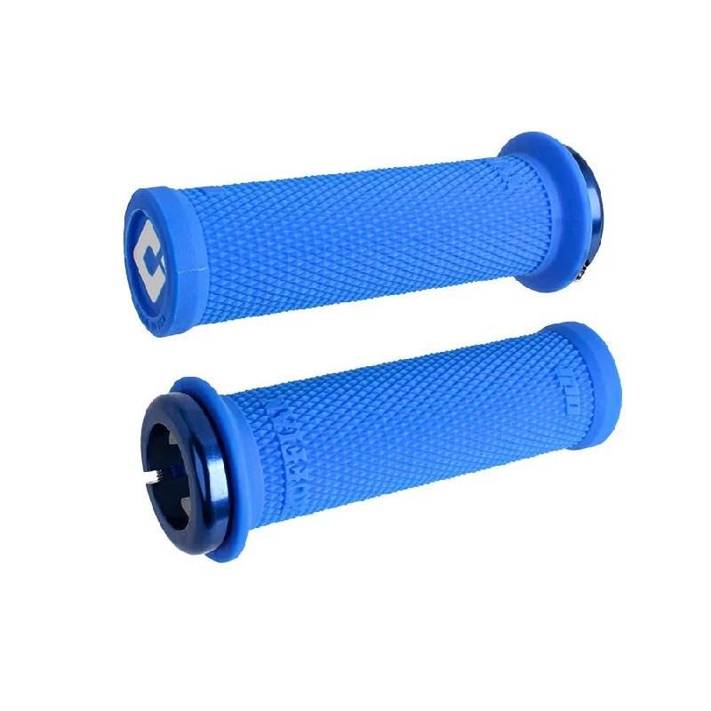 bicycle valve flexibility-ODI Ruffian Mini V2.1 Grips 110mm Blue Pair