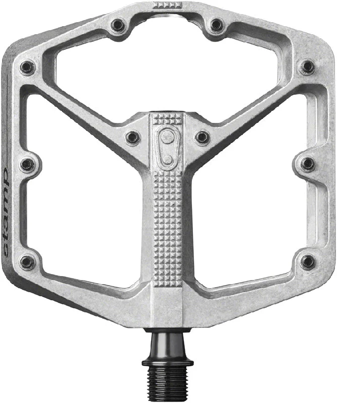 bicycle urban signal-Crankbrothers Stamp 2 Pedals - Platform Aluminum 9/16" Raw Silver Large