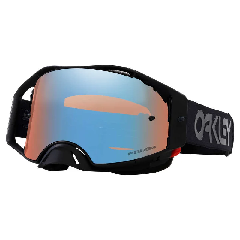 bicycle tool durability-OAKLEY AIRBRAKE MOTO B1B BLACKOUT GOGGLE - PRIZM SAPPHIRE LENS