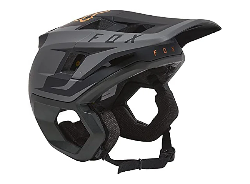 bicycle paint flexibility-Fox Racing Dropframe Pro MTB Helmet - Sideswipe - Black-Gold - 2021