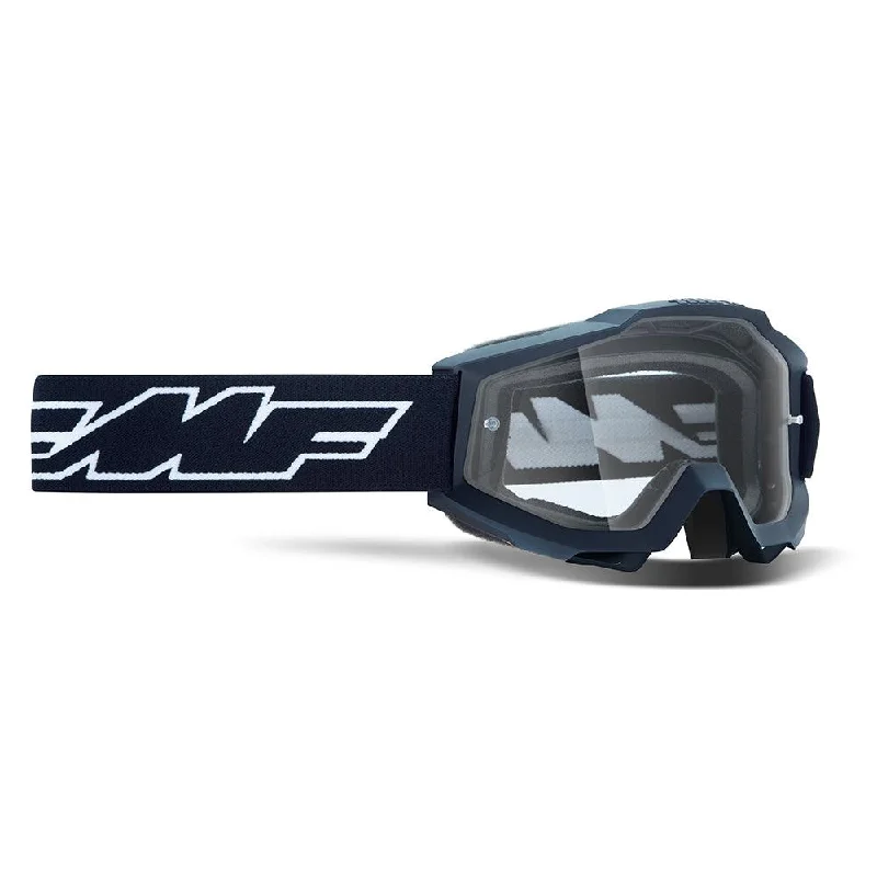 bicycle stand stability-FMF POWERBOMB YOUTH GOGGLE - ROCKET BLACK (CLEAR)