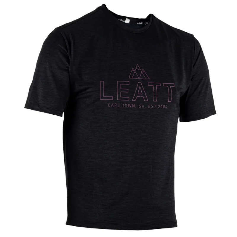 bicycle cleat signal-Leatt Trail 1.0 Short Sleeve MTB Jersey - Black - 2023