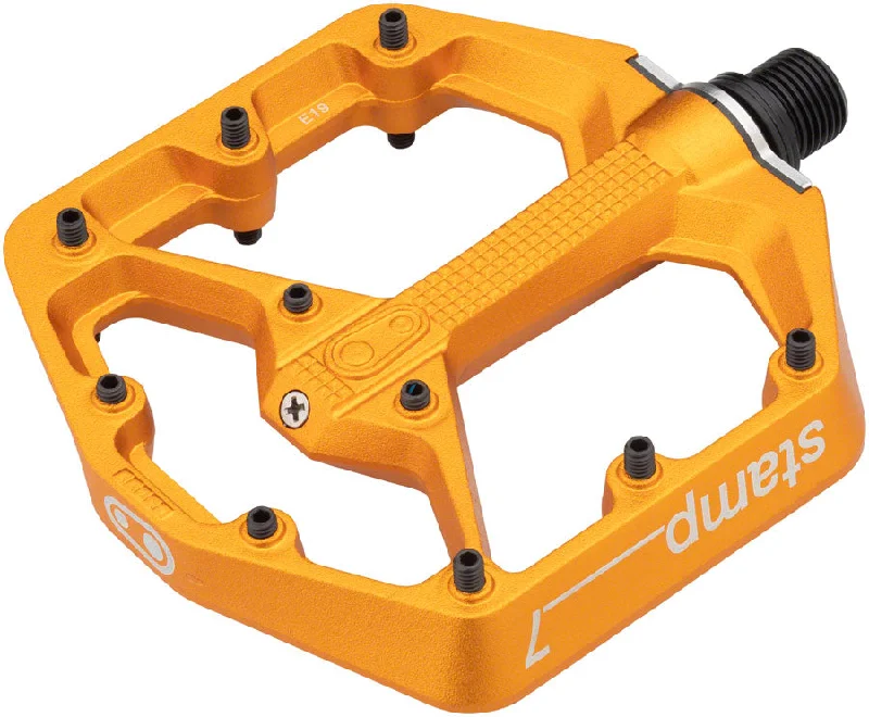 bicycle track signal-Crankbrothers Stamp 7 Pedals - Platform Aluminum 9/16" Orange Small