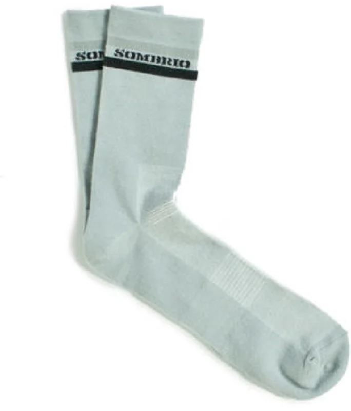 bicycle road signal-Sombrio Superchamp Coolmax Cycling Socks Mineral Grey UK 8 - 11