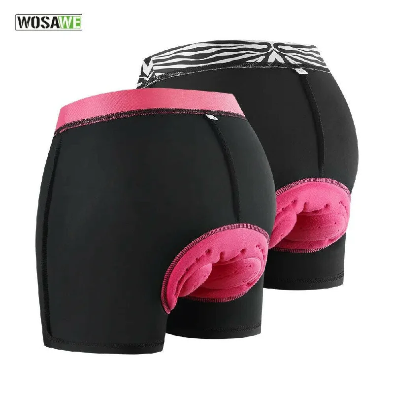 bicycle cleat fit-Women Ultra Shorts Breathable Cycling Shorts Gel Pad Shockproof Bicycle Underpant MTB Road Bike Underwear Female Shorts