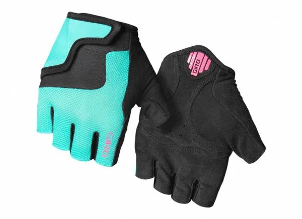 bicycle horn signal-Giro Bravo Junior Road Cycling Glove - Youth - Screaming Teal-Neon Pink