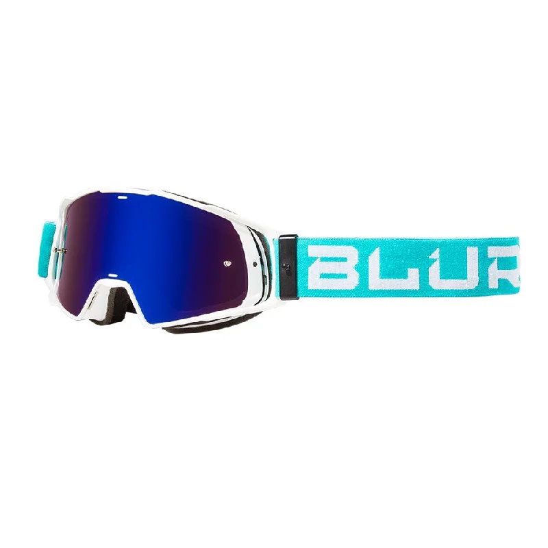 bicycle hill signal-BLUR B-20 FLAT 2020 GOGGLE - TEAL/WHITE (RADIANT BLUE)