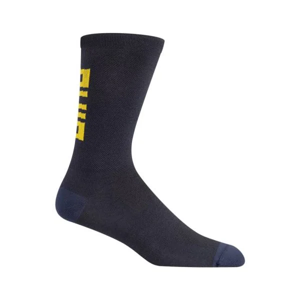 bicycle saddle signal-Giro Seasonal Merino Wool Sock - Dark Shark-Spectra Yellow