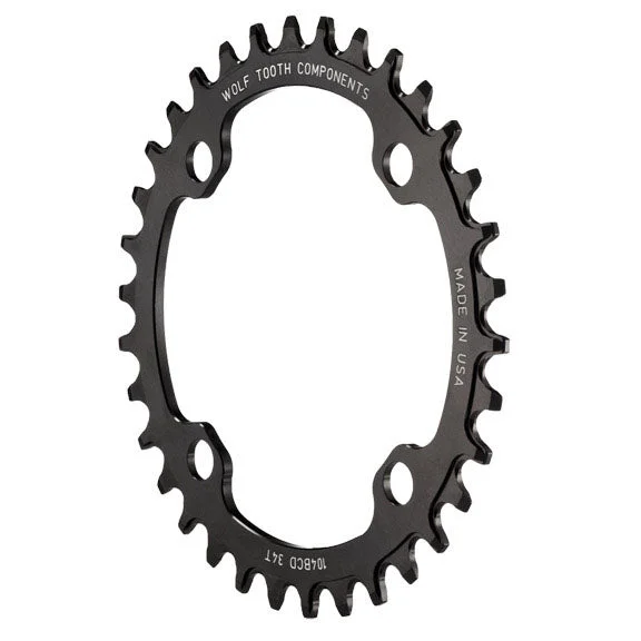 bicycle vintage signal-Wolf Tooth 104 BCD Chainring - 34t 104 BCD 4-Bolt Drop-Stop B Black